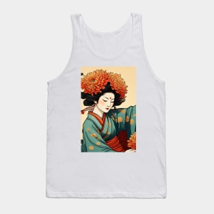 Asian girl flowers Tank Top